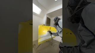 HOW TO SPRAY PAINT BRIGHT YELLOW SPORTS CAR [upl. by Gnurt]