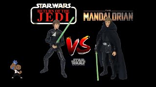 Star Wars The Black Series ROTJ Luke Skywalker VS Luke Skywalker from the Mandalorian [upl. by Cresida842]