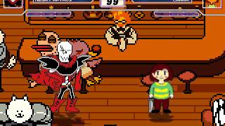 MUGEN Underfell  Papyrus Chara intro Grillbys by Flowey the flower [upl. by Asiat]