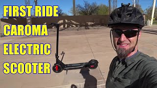 Caroma 500W Electric Scooter for Adults unboxing and first test ride founditonamazon [upl. by Azerila913]