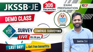 DEMO CLASS JKSSB JE Civil Survey Compass Surveying  Exam preparation  Last day to avail offer [upl. by Sorce]