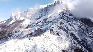 Monte Corchia sotto la neve  Drone [upl. by Brad]