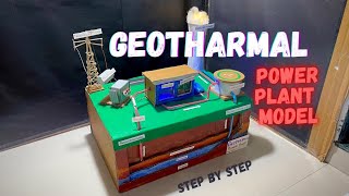 Geothermal power plant model grade 9 science greenenergy ecofriendly NakulSahuArt [upl. by Babette]