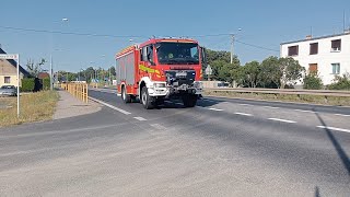 Alarmowo 3 zastępy straży pożarnej do dwóch wypadków i jednej plamy oleju [upl. by Potts]