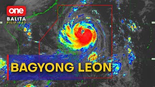 OBP  Bagyong LeonPH ganap nang isang typhoon [upl. by Ydnelg]