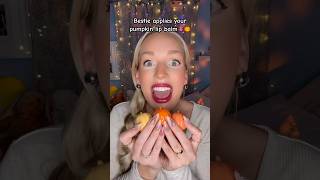 Bestie applies your pumpkin lip balm👄🎃asmr shorts [upl. by Amasa]