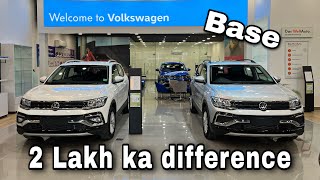 Volkswagen Taigun Comfortline Base Vs Highline  Comparison features  Detailed Review [upl. by Mayrim873]