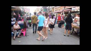 Khao San road  Afternoon Walk  Bangkok Thailand [upl. by Merrell]