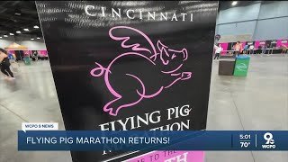 Runners assemble as the Flying Pig Marathon returns [upl. by Aicertap700]