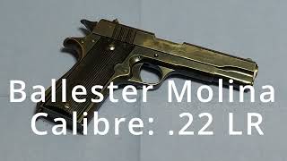 Pistola Ballester Molina calibre 22 LR [upl. by Anelrahs]