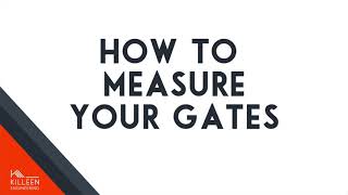 How to measure for your gate [upl. by Lourdes77]