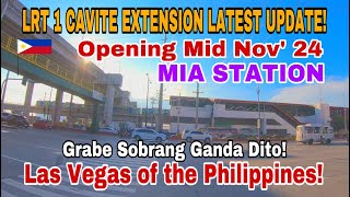 MIA STATION LATEST UPDATE 110124 LRT 1 CAVITE EXTENSION  TRAIN TEST RUN [upl. by Ryan669]