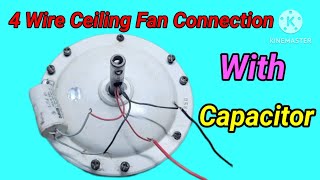 4 wire ceiling fan connection  fan connection [upl. by Burn615]