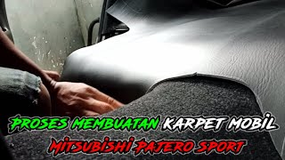 Cara membuat pola karpet dasar Mitsubishi Pajero sport [upl. by Eidod]