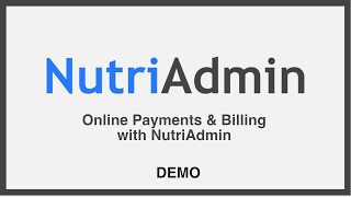 Online payments and billing with NutriAdmin [upl. by Hauck]