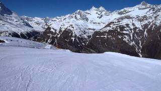 CH  Zermatt  Ski ride from Rothorn to Patrullarve [upl. by Sergeant]