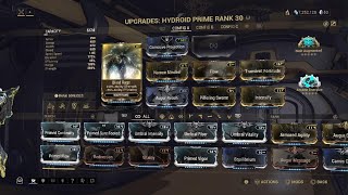 Warframe Hydroid Prime Build for farming steel path farming build [upl. by Rissa]