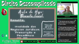 Resolução de Questões Direito Civil  Invalidades do Negócio Jurídico Prescrição e Decadência [upl. by Koetke]