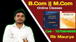 income tax HC Mehrotra  online classes  Income from salary  Rk Maurya  BCom  MCom [upl. by Fairbanks]