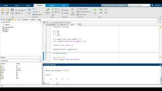 Matlab variable declaration printing outputfprintf display array and its functions and matrix [upl. by Romain]