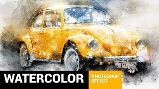 Perfectum 3  Watercolor Master Photoshop Action Tutorial [upl. by Adela]