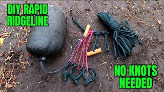 DIY RAPID RIDGELINE  NO KNOTS NEEDED IN THE FIELD [upl. by Nnybor]