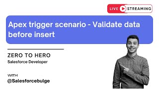 Apex trigger scenario  Validate data before insert  apex trigger  salesforce development [upl. by Nerissa]
