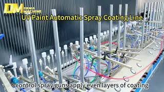 Fully Automatic Spray Coating Machine and uv curtain fit for perfume bottleGolf painting [upl. by Gladdie]