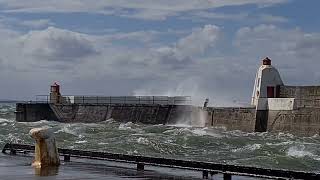 Burghead Storm Day Moray Scotland [upl. by Dorothi]