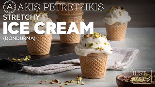 Stretchy Ice Cream  Dondurma  Akis Petretzikis [upl. by Aitram]