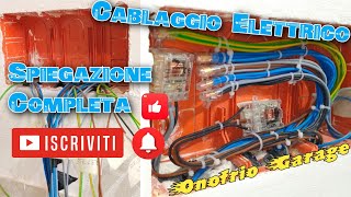 CABLAGGIO ELETTRICO CASSETTA DI DERIVAZIONE PIÙ COLLEGAMENTI RELÈ INTERRUTTORE [upl. by Curzon]