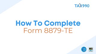 How To Complete Form 8879 With Tax990com [upl. by Nairdna]