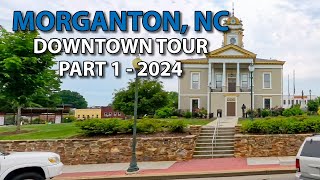 Morganton North Carolina 2024  Downtown Highlights Part 1 [upl. by Halsey]