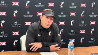 UC coach Scott Satterfield with Derrick Canteen and Brendan Sorsby after Colorado loss [upl. by Mirelle]