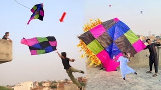 8 Feet Big Monstar Kite Fire Abubaker  Big Kite [upl. by Lednam]