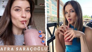 AFRA SARAÇOĞLU GIBI YEDIM ☕️🍍🫐 [upl. by Yraillih]