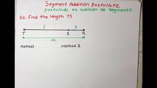 Segment Addition Postulate  Español [upl. by Norad]