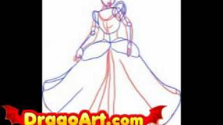 How to draw Cinderella step by step [upl. by Isahella]