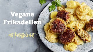 Vegane Frikadellen  Buletten selber machen  Mit schnellem Kartoffelsalat [upl. by Neff475]