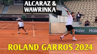 Carlos Alcaraz amp Stan Wawrinka Latest Intense Practice  Roland Garros 2024 Tennis [upl. by Neeka]