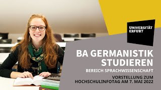 Hochschulinfotag Vorstellung des BachelorStudiengangs Germanistik Bereich Sprachwissenschaft [upl. by Rehpotirhc]