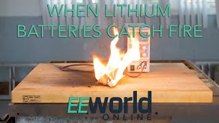 When lithium batteries catch fire How overcharging can do bad things to Liion cells [upl. by Ellehsyt]