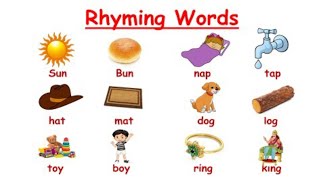 Rhyming words for Kids  What are Rhyming Words  Babies learning tv Rhyming Words With Images [upl. by Atelokin]