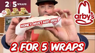 Arby’s® 2 for 5 Wraps Review Worth 5 Bucks food review [upl. by Aiuqal]