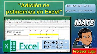 Adición de polinomios en Excel [upl. by Kroo]