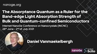 The Absorptance Quantum  Daniel Vanmaekelbergh [upl. by Sudnac]