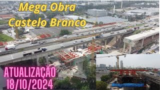 Mega Obras Construção das Pontes Marginais da Rodovia Castelo Branco [upl. by Nyrek]