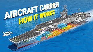 How Aircraft Carrier Works US Nuclear Power Ship Nimitz Class ship [upl. by Karna]