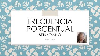 frecuencia porcentual [upl. by Epotimet]