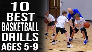 10 Best Basketball Drills For Beginners Ages 59  Fun Basketball Drills [upl. by Russel]